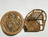 Miniature rattan table & chair